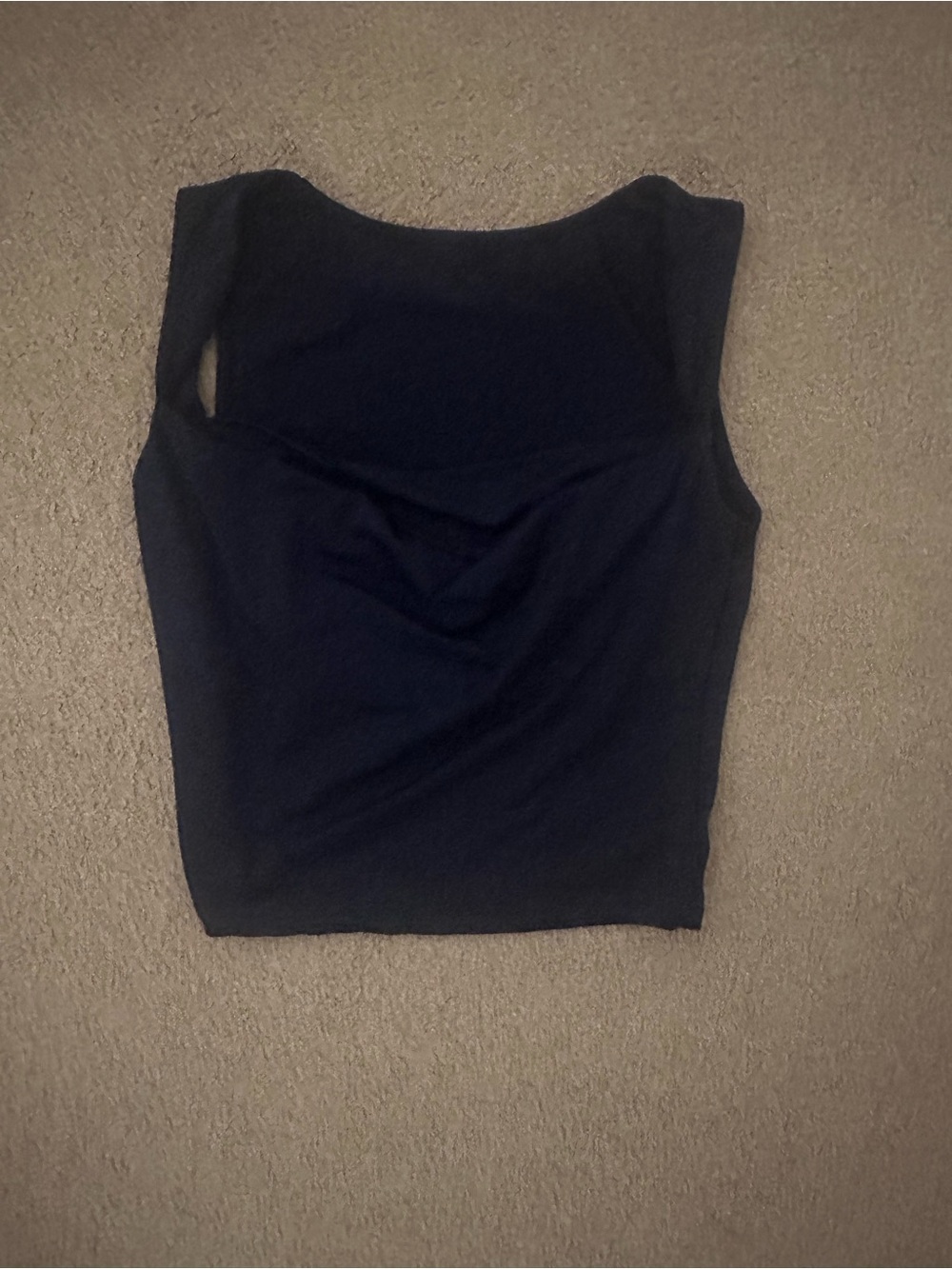 Aritzia Black Sleeveless Crop Shell Top